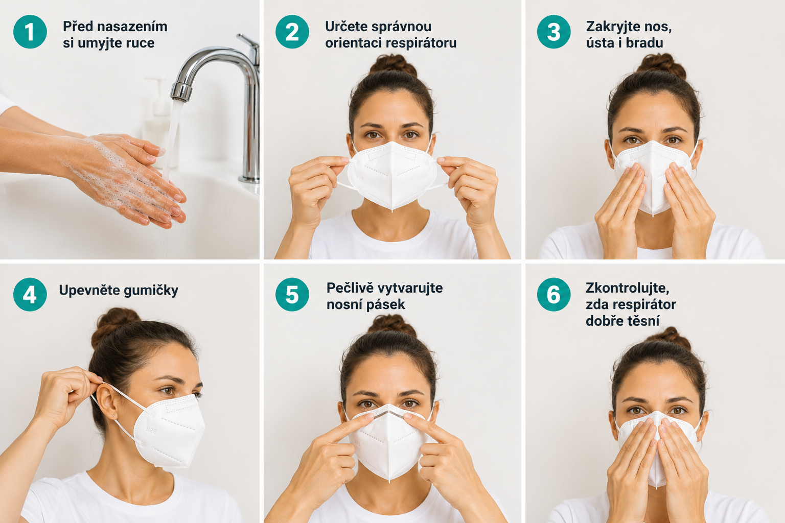 Postup jak nasadit respirátor
